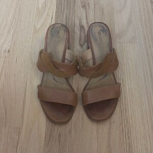 Soludos Brown Leather Heels